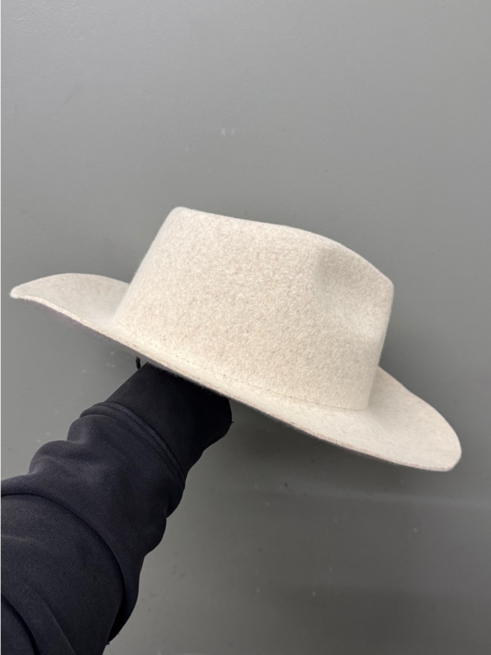 NWT Gigi Pip Zephyr Rancher Mix Ivory Wool Fedora Hat Women Size M/L 59cm New